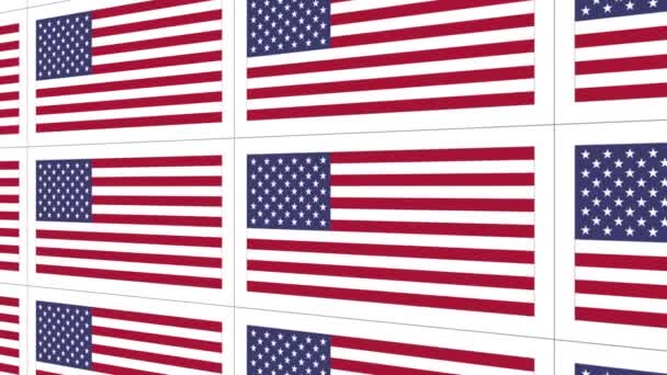 Vykort med USA flagga — Stockvideo