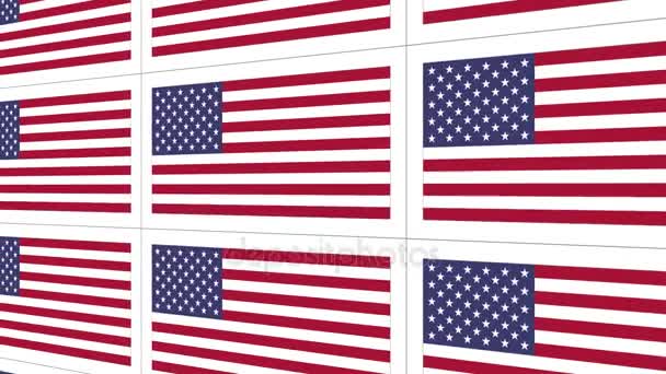 Листівки з національним прапором Сполучених Штатів — стокове відео