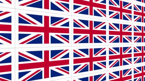 영국 국기와 함께 엽서 반복 — 비디오