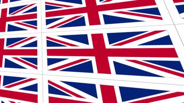 Открытки с национальным флагом Великобритании — стоковое видео
