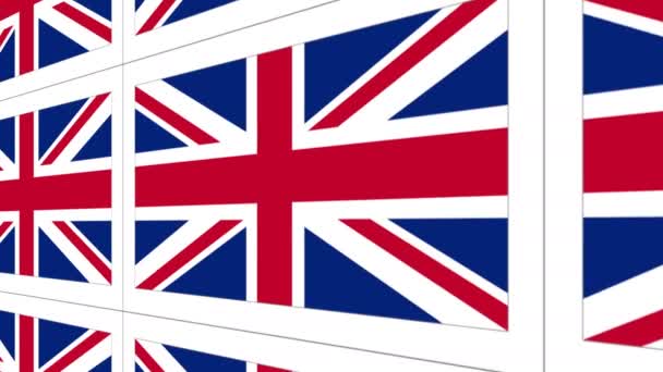 Postcards with United Kingdom national flag — Stock Video