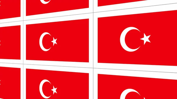 Kartpostal ile Türk ulusal bayrak — Stok fotoğraf