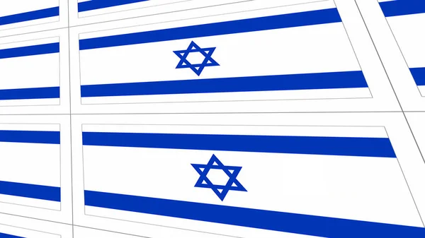Cartoline con bandiera nazionale israeliana — Foto Stock