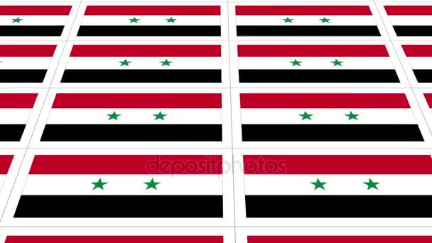 Ansichtkaarten met nationale vlag van Syrië lus — Stockvideo