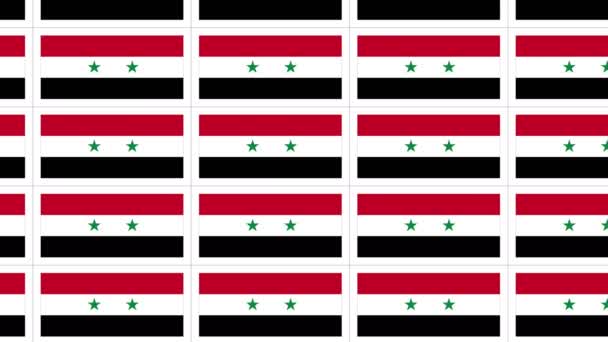 Καρτ-ποστάλ με Συρία looped εθνική σημαία — Αρχείο Βίντεο
