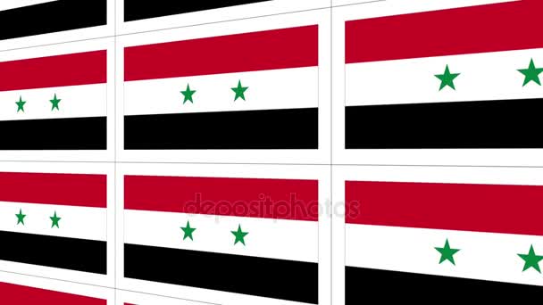 Postales con bandera nacional de Siria — Vídeos de Stock