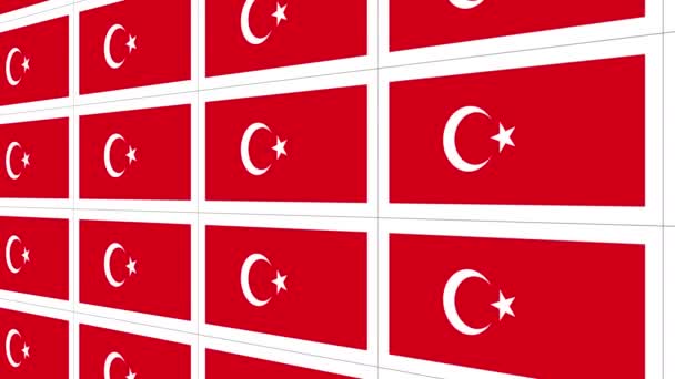 Kartpostal ilmekledi Türk bayrağı ile — Stok video