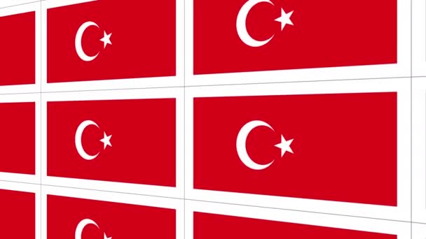 Ansichtkaarten met Turkse nationale vlag — Stockvideo