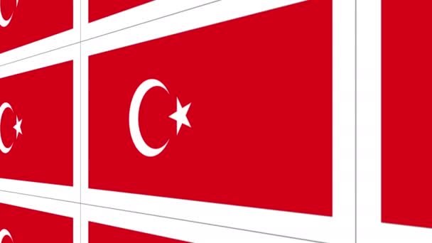 Postkarten mit türkischer Nationalflagge — Stockvideo