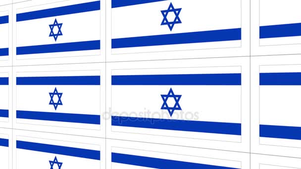 Открытки с Государственным флагом Израиля — стоковое видео