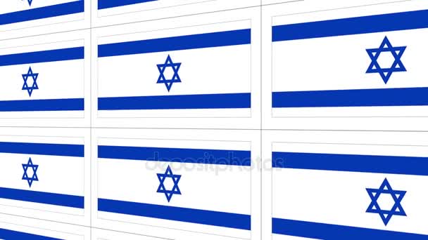 Postcards with Israel national flag — Stock Video