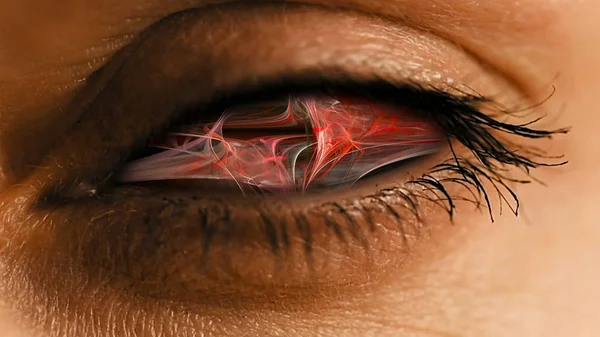 Iris ocular con patrón abstracto de polvo neural —  Fotos de Stock