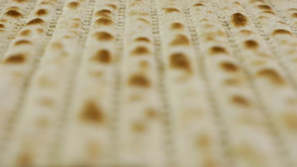 Páscoa matzah pão de férias judaico tradicional — Vídeo de Stock