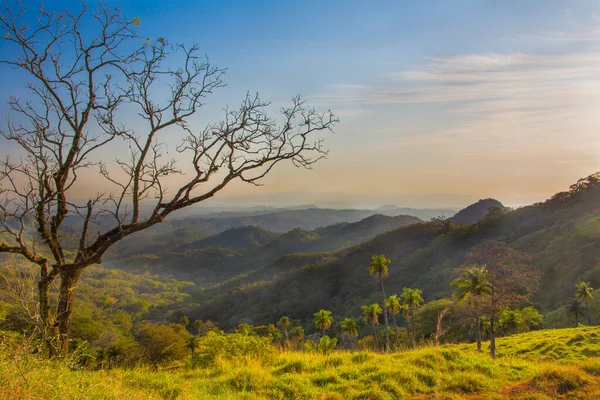 Tramonto Sulla Strada Monteverde National Park Costa Rica Tramonto Sulle — Foto Stock