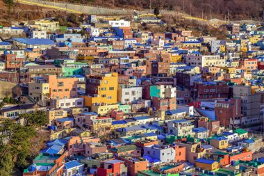 Busan, Güney Kore 1 / 16 / 2020 Gamcheon Kültür Köyü