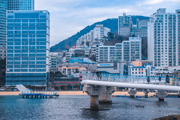 韩国釜山的天松道天桥 — 图库照片