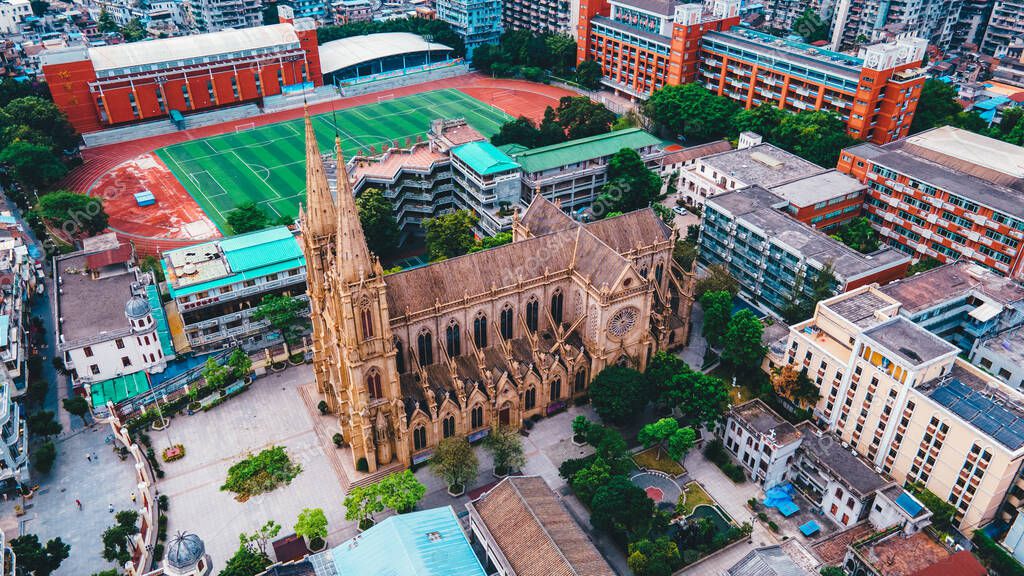 Catedral del Sagrado Corazón en Guangzhou China.La Catedral del Sagrado