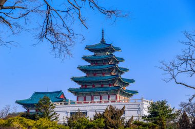 Seul, Güney Kore 1 / 9 / 2020 Kore Ulusal Halk Müzesi Gyeongbokgung Sarayı