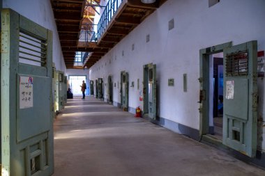 Seodaemun Hapishane Tarihi Salonu. Kore Cumhuriyeti 'nin bağımsızlığı için çalışanların mahkum edildiği cezaevi..