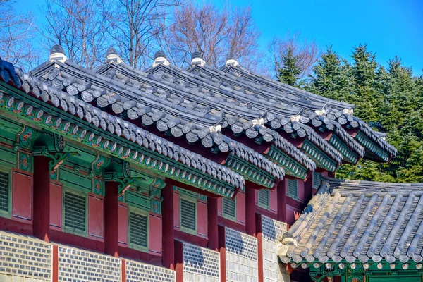 Seoul Sydkorea2020 Gyeonghuigung Palace Koreansk Traditionell Arkitektur Var Ett Fem — Stockfoto