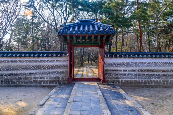 Σεούλ Νότια Κορέα 2020 Jongmyo Shrine Unesco Μνημείο Παγκόσμιας Κληρονομιάς — Φωτογραφία Αρχείου