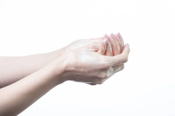 Lavagem Das Mãos Para Proteger Contra Vírus — Fotografia de Stock