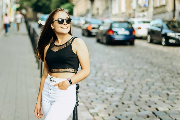 Street Portrait Beautiful Lady — Stock Photo, Image