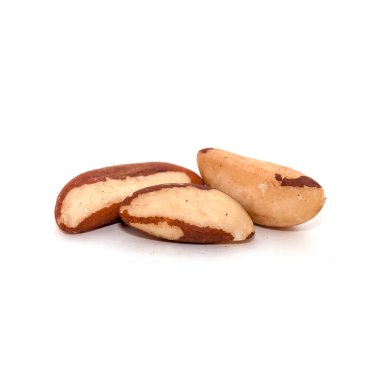 Beyaz arka planda Brezilya cevizi