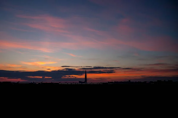 Atardecer Ciudad Amanecer Mar Sol Océano — Foto de Stock