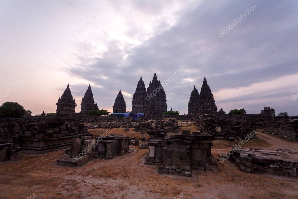 Prambanan temple complex in Java, Indonesia