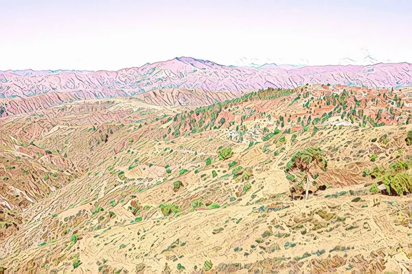 Prachtig Uitzicht Bergen Van Centraal Bolivia Een Hoogte Van 4000 — Stockfoto
