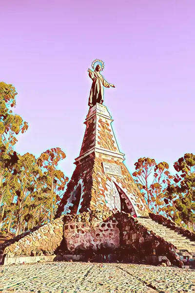 Monumento Una Montaña Para Adoración Dios Bolivia Central América Del — Foto de Stock