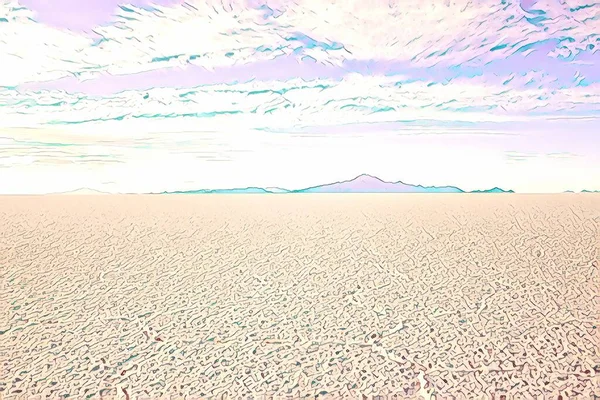 Uyuni Salt Flats Bela Vista Salar Uyuni Sal Liso Bolívia — Fotografia de Stock