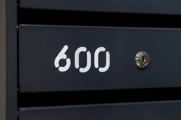 Postbus 600 Box Voor Appartement 600 Appartementencomplex Het Cijfer Van — Stockfoto