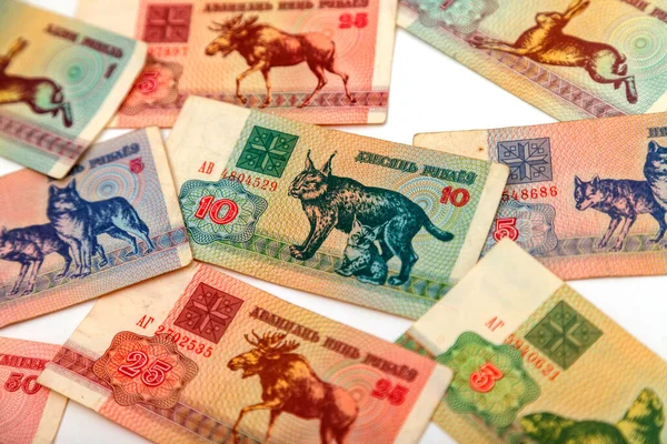 Wit Russische Roebel Van Steekproef Van 1992 Geld Uit Betalen — Stockfoto