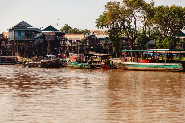 Tonle Sap Kambodscha Februar 2014 Das Dorf Kampong Phluk Während — Stockfoto