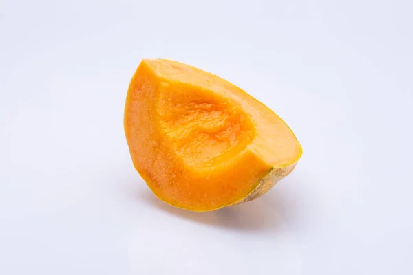 Orange Melon Slice Isolated Front White Background — Stock Photo, Image