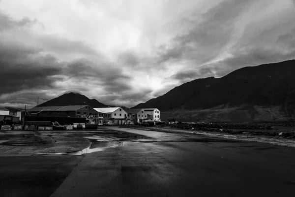 Paesaggio Nella Città Olafsfjordur Nel Nord Dell Islanda Possono Vedere — Foto Stock