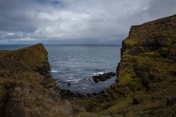 Paisaje Frente Isla Grimsey Norte Islandia Más Allá Del Círculo — Foto de Stock