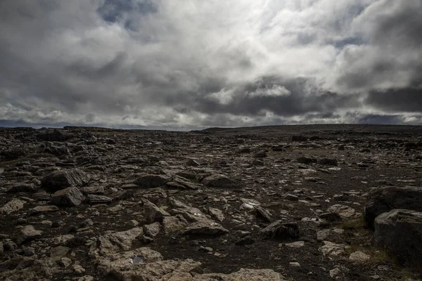 General View Desert Detifoss Waterfall North Iceland Sky Cloudy Desert — Stock Photo, Image