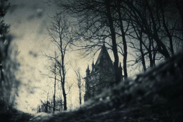 Spooky Gothic Landscape Background — Stock Photo, Image