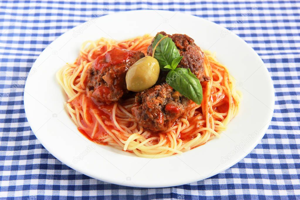 Italian meatballs with tomato sauce