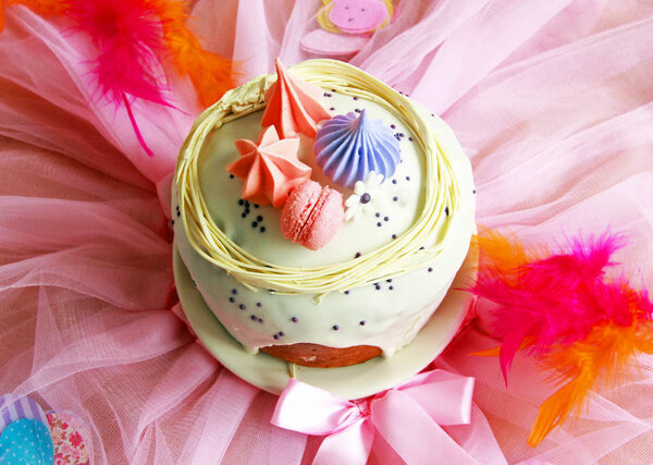 Easter bread decorated