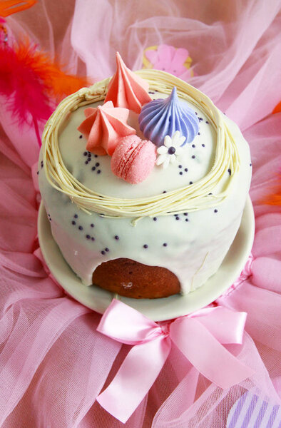 Easter bread decorated