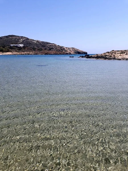 Água Mar Clara Uma Ilha Grega Ios — Fotografia de Stock