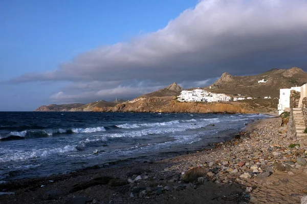 Hermoso Panorama Naxos Atardecer —  Fotos de Stock