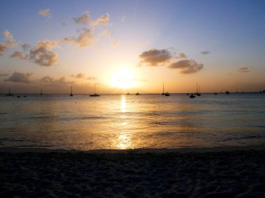 Barbados 'ta güzel altın gün batımı
