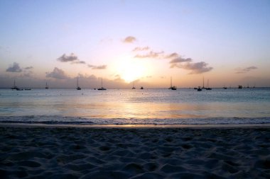 Barbados 'ta güzel altın gün batımı