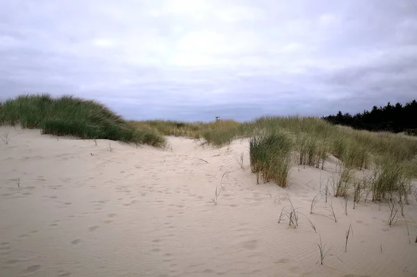 Dunes Sable Avec Temps Nuageux — Photo