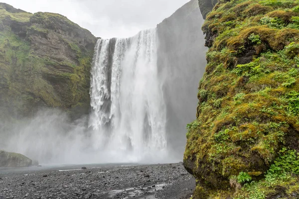 Bela Cachoeira Skgafoss Islândia — Fotografia de Stock